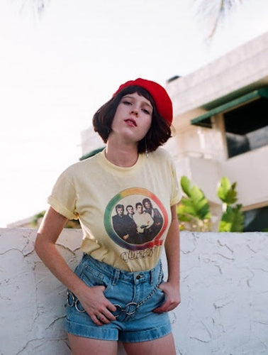 Vintage 70s Pale Yellow Queen Tee