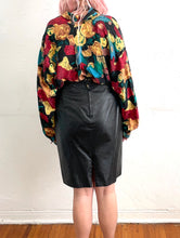 Load image into Gallery viewer, Vintage High Waisted Black Leather Pencil Skirt -- Size 30