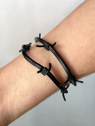 Vintage Deadstock 90s Rubber Barbed Wire Bracelets (Set of 2)