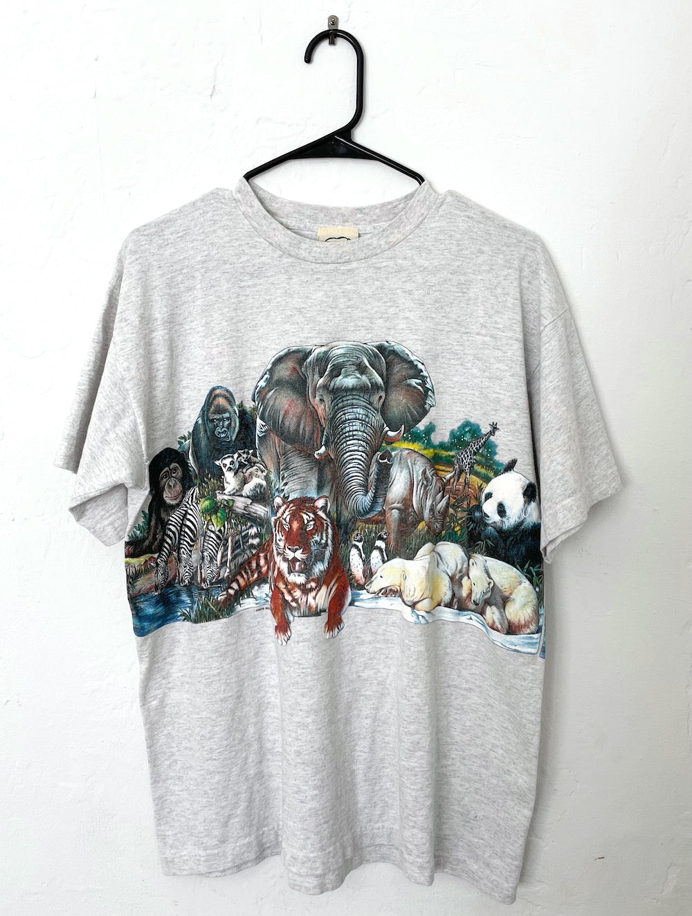 Vintage 90s Front and Back Wild Animal Design Tee