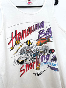 Vintage 90s Hanauma Bay, Hawaii Colorful Fish Tank Top