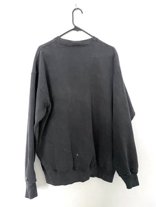 Vintage 90s Oversized Chicago Bulls Black Embroidered Sweatshirt