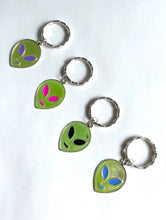 Load image into Gallery viewer, Vintage 90s Neon Green Alien Keychain - Multiple Colors Available