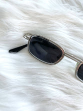 Load image into Gallery viewer, Vintage 90s Square Silver Dark Tinted Sunglasses