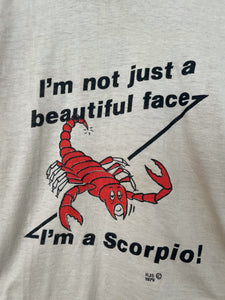 Vintage 70s Funny Scorpio Zodiac Sign Tee - Size Extra Small