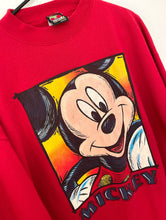 Load image into Gallery viewer, Vintage 90s Red Oversized Mickey Mouse Sweatshirt