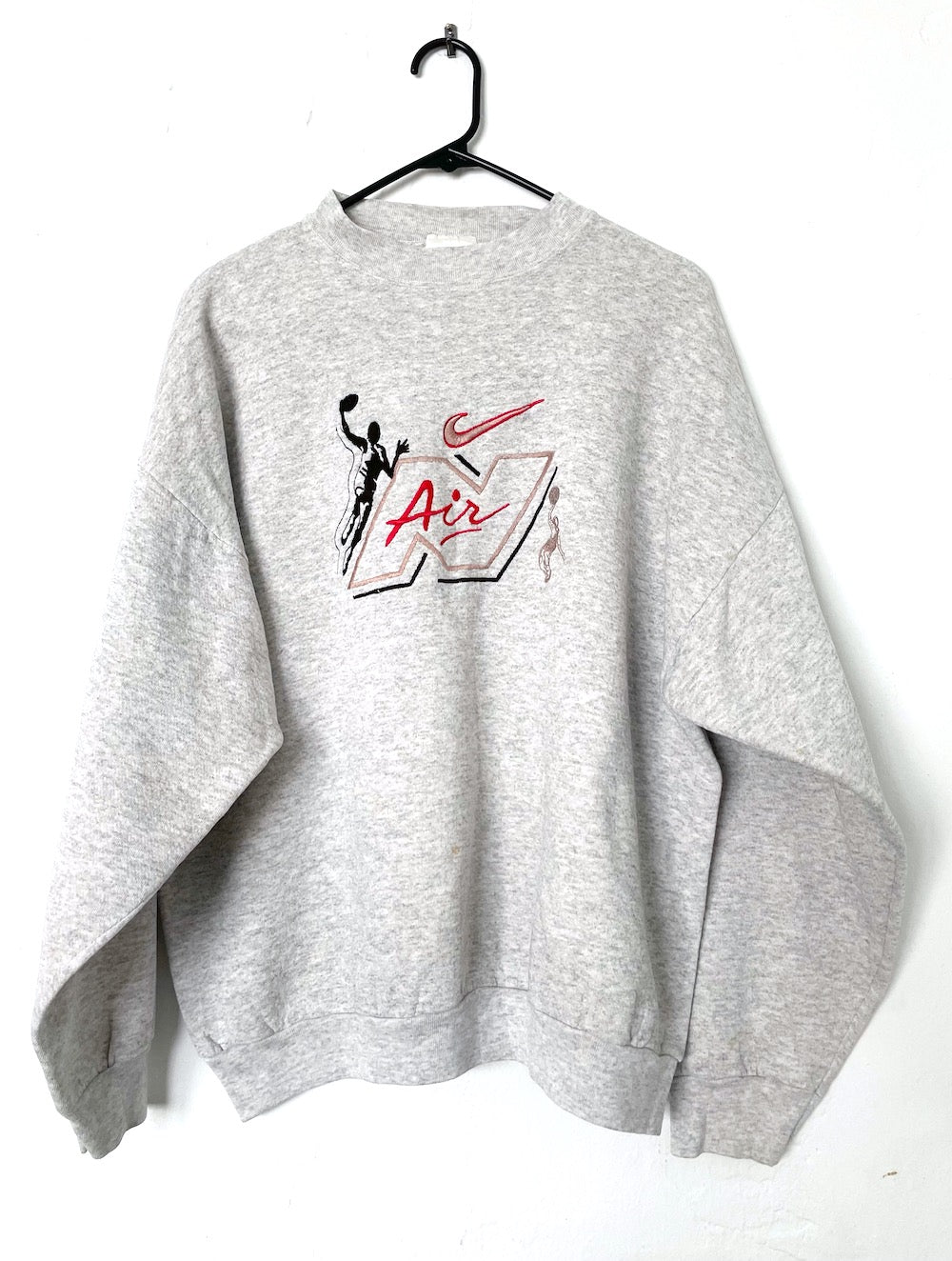 Vintage 90s Grey Embroidered Nike Air Sweatshirt