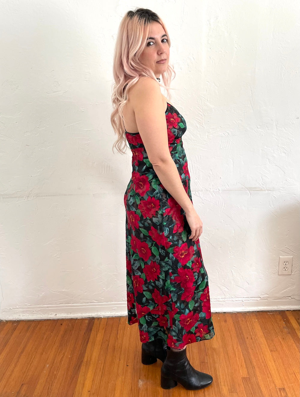 Vintage 90s Sheer Floral Print Maxi Slip Dress Total Recall Vintage Vintage 90s Sheer Floral Print Maxi Slip Dress Total Recall Vintage