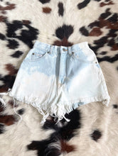 Load image into Gallery viewer, Bleached Out Vintage High-Waist Cheeky Denim Shorts -- Size 25