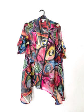 Load image into Gallery viewer, Vintage Y2K Sheer Psychedelic Print Zipper Dress