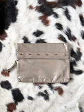 Load image into Gallery viewer, Vintage 80s Studded Taupe Faux Leather Clutch