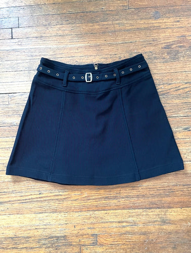 Vintage 90s Guess Black Belted Mini Skirt - Size 30