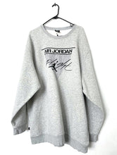 Load image into Gallery viewer, Vintage Y2K Oversized Grey Embroidered Nike Air Jordan Flight Sweatshirt